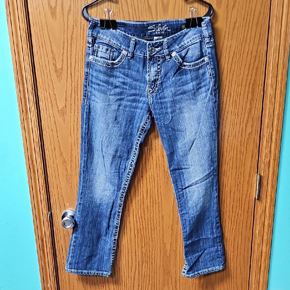 Silver Jeans Women's Blue Ankle & Cropped Jeans